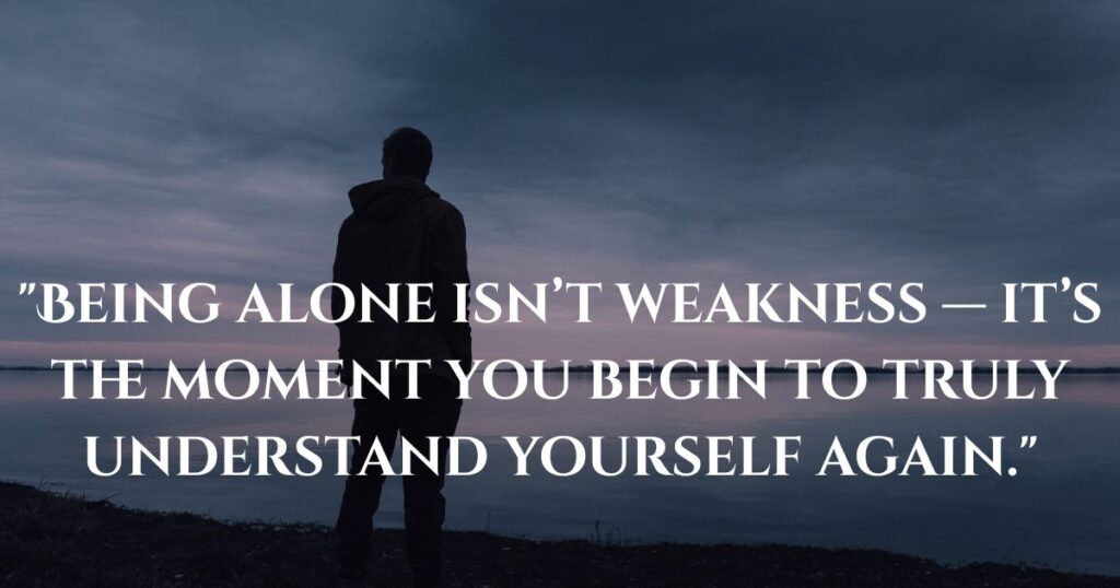 Inspiring Loneliness Quotes To Help You Feel Less Alone 2 A young man standing alone by the riverside, reflecting in silence with a motivational loneliness quote.
